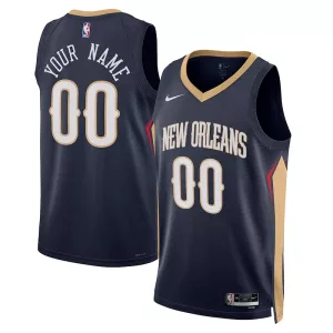 Fascinante Raffinato New Orleans Pelicans Nike Unisex 2022/23 Swingman Custom Jersey Navy Icon Edition per i Fan Veri