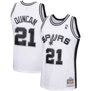 Fascinante Trendy Gorgeous Tim Duncan San Antonio Spurs 1998/99 Hardwood Classics Swingman Jersey White per i Fan Veri