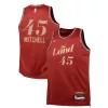Fascinante Trendy Magnifico Donovan Mitchell Cleveland Cavaliers Nike Youth Swingman Replica Jersey City Edition Wine per i Fan Veri