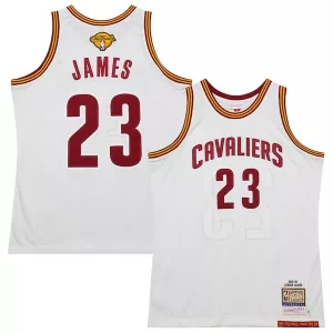 Gorgeous Accattivante Moderno LeBron James Cleveland Cavaliers 2015/16 Hardwood Classics Authentic Jersey White per i Fan Veri