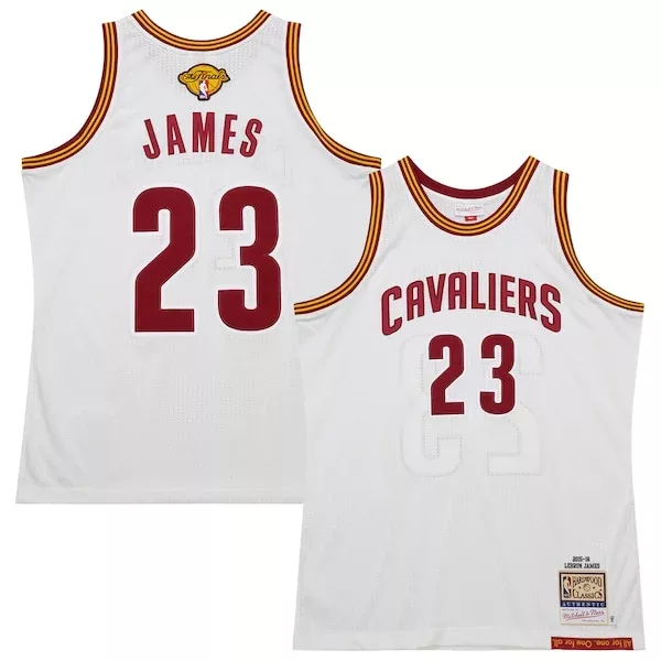 Gorgeous Accattivante Moderno LeBron James Cleveland Cavaliers 2015/16 Hardwood Classics Authentic Jersey White per i Fan Veri