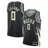 Gorgeous Meraviglioso Attraente Damian Lillard Milwaukee Bucks Jordan Brand Unisex Swingman Player Jersey Statement Edition Black per i Fan Veri