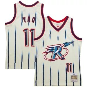Gorgeous Yao Ming Houston Rockets Chainstitch Swingman Jersey Cream per i Fan Veri