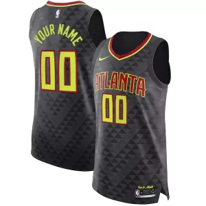 Incantevole Atlanta Hawks Nike Authentic Custom Jersey Black Icon Edition per i Fan Veri
