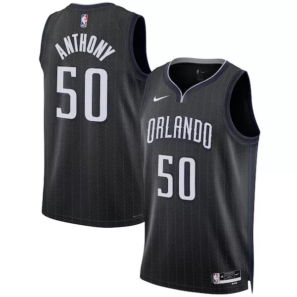 Incantevole Cole Anthony Orlando Magic Nike Unisex 2022/23 Swingman Jersey City Edition Black per i Fan Veri