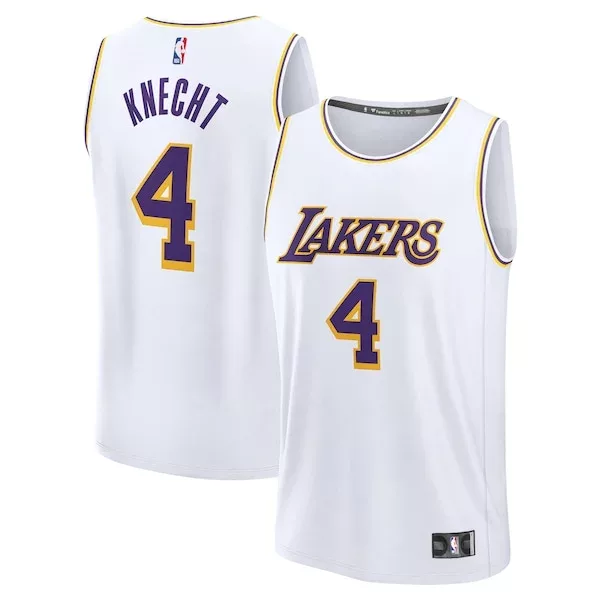 Versatile Dalton Knecht Los Angeles Lakers Youth Fast Break Replica Player Jersey Association Edition White per i Fan Veri