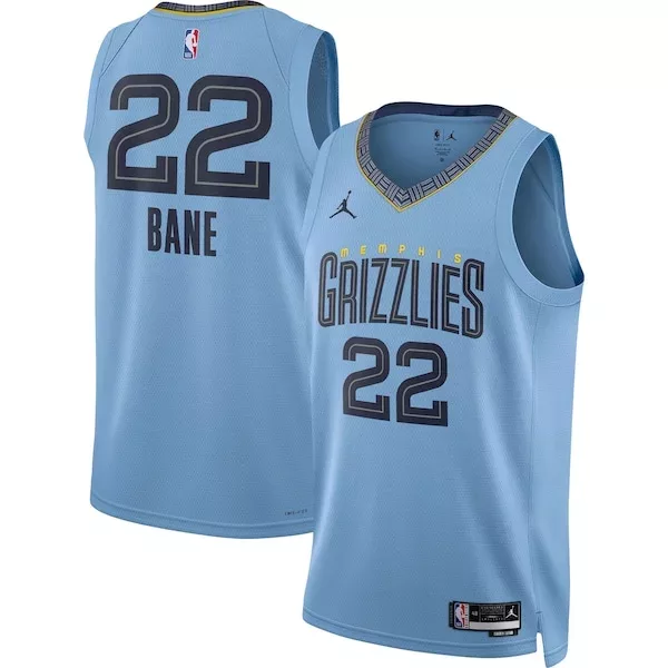 Incantevole Duraturo Desmond Bane Memphis Grizzlies Jordan Brand Unisex Swingman Jersey Statement Edition Light Blue per i Fan Veri