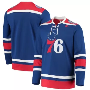 Incantevole Philadelphia 76ers G III Sports by Carl Banks Pointman Hockey Fashion Jersey Royal per i Fan Veri