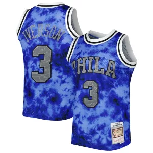Lussuoso Allen Iverson Philadelphia 76ers 1996/97 Galaxy Swingman Jersey Royal per i Fan Veri