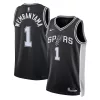 Lussuoso Classico Victor Wembanyama San Antonio Spurs Nike Unisex 2023 NBA Draft First Round Pick Swingman Jersey Icon Edition Black per i Fan Veri