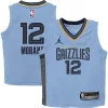 Lussuoso Meraviglioso Classico Ja Morant Memphis Grizzlies Jordan Brand Preschool 2022/23 Statement Edition Jersey Light Blue per i Fan Veri