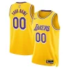 Lussuoso Prestigioso Los Angeles Lakers Nike Unisex Swingman Custom Jersey Gold Icon Edition per i Fan Veri