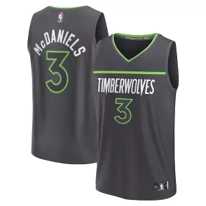 Lussuoso Robusto Sofisticato Jaden McDaniels Minnesota Timberwolves Youth Fast Break Replica Player Jersey Statement Edition Black per i Fan Veri