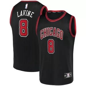 Magnifico Accattivante Zach LaVine Chicago Bulls Fast Break Team Replica Jersey Black Statement Edition per i Fan Veri