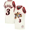 Magnifico Bellissimo Ottimo Allen Iverson Philadelphia 76ers Chainstitch Swingman Jersey Cream per i Fan Veri