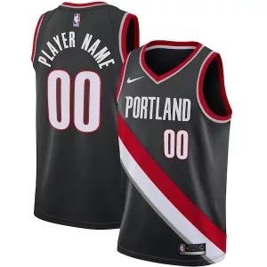 Magnifico Carino Splendido Portland Trail Blazers Nike Swingman Custom Jersey Black Icon Edition per i Fan Veri