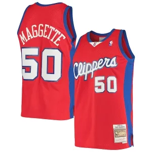 Magnifico Cool Corey Maggette LA Clippers 2001/02 Hardwood Classics Swingman Jersey Red per i Fan Veri