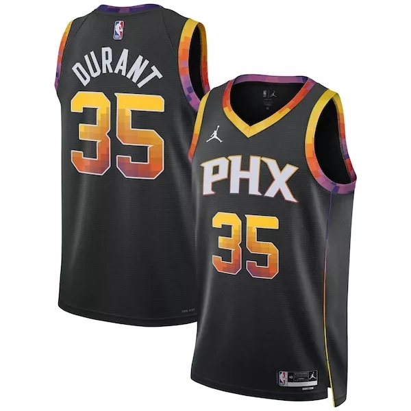 Magnifico Kevin Durant Phoenix Suns Jordan Brand Unisex Swingman Jersey Statement Edition Black per i Fan Veri