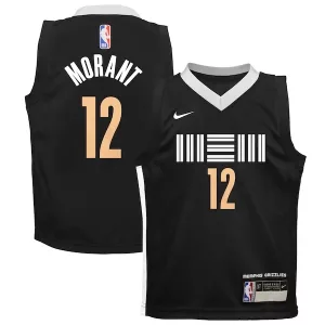 Magnifico Moderno Delizioso Ja Morant Memphis Grizzlies Nike Preschool Swingman Replica Jersey City Edition Black per i Fan Veri