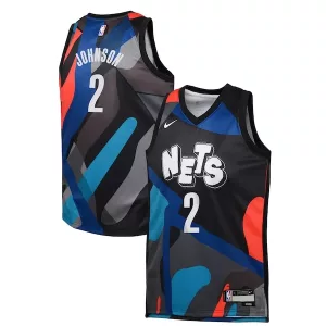 Meraviglioso Cameron Johnson Brooklyn Nets Nike Youth Swingman Replica Jersey City Edition Black per i Fan Veri
