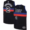 Meraviglioso Classico Robusto Cade Cunningham Detroit Pistons Jordan Brand Youth Swingman Jersey Statement Edition Black per i Fan Veri