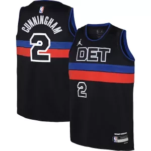 Meraviglioso Classico Robusto Cade Cunningham Detroit Pistons Jordan Brand Youth Swingman Jersey Statement Edition Black per i Fan Veri