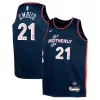 Meraviglioso Eccezionale Joel Embiid Philadelphia 76ers Nike Youth Swingman Replica Jersey City Edition Navy per i Fan Veri