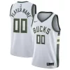 Meraviglioso Gorgeous Splendido Milwaukee Bucks Nike 2020/21 Swingman Custom Jersey Association Edition White per i Fan Veri