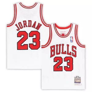 Meraviglioso Moderno Lussuoso Michael Jordan Chicago Bulls Preschool 1997/98 Hardwood Classics Authentic Jersey White/Black/Red  per i Fan Veri