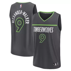 Meraviglioso Nickeil Alexander Walker Minnesota Timberwolves Fast Break Replica Player Jersey Statement Edition Black per i Fan Veri