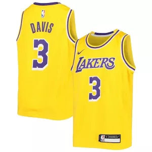 Moderno Anthony Davis Los Angeles Lakers Nike Youth Swingman Jersey Icon Edition Gold per i Fan Veri