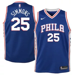 Moderno Attraente Sofisticato Ben Simmons Philadelphia 76ers Nike Youth Swingman Jersey Royal Icon Edition/White per i Fan Veri