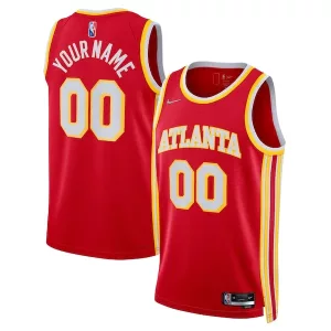 Moderno Bellissimo Atlanta Hawks Nike 2021/22 Diamond Swingman Custom Jersey Icon Edition Red per i Fan Veri