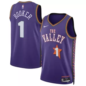 Moderno Devin Booker Phoenix Suns Nike Unisex 2024/25 Swingman Player Jersey City Edition Purple per i Fan Veri