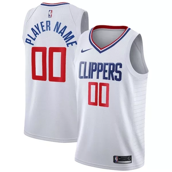 Moderno LA Clippers Nike 2020/21 Swingman Custom Jersey Association Edition White per i Fan Veri