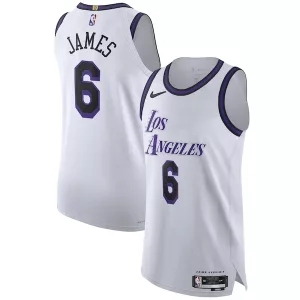 Moderno Magnifico Carino LeBron James Los Angeles Lakers Nike 2022/23 Authentic Jersey City Edition White per i Fan Veri