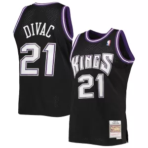 Moderno Ottimo Vlade Divac Sacramento Kings 2000/01 Hardwood Classics Swingman Jersey Black per i Fan Veri
