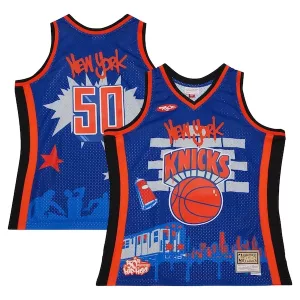 Moderno Sofisticato New York Knicks x Tats Cru Hardwood Classics Fashion Jersey Blue per i Fan Veri