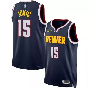 Moderno Sofisticato Nikola Jokic Denver Nuggets Nike Unisex Swingman Jersey Icon Edition Navy per i Fan Veri