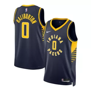 Moderno Tyrese Haliburton Indiana Pacers Nike Unisex Swingman Jersey Association Edition Navy per i Fan Veri