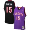 Moderno Vince Carter Toronto Raptors 1999/00 Hardwood Classics Swingman Jersey Purple/White per i Fan Veri