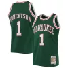 Ottimo Cool Delizioso Oscar Robertson Milwaukee Bucks 1996/97 Hardwood Classics NBA 75th Anniversary Diamond Swingman Jersey Green per i Fan Veri