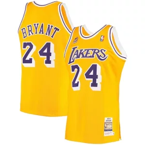 Ottimo Elegante Men's Los Angeles Lakers Kobe Bryant Gold 2007 Hardwood Classics Authentic Jersey per i Fan Veri