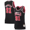 Pratico Dennis Rodman Chicago Bulls Women's Hardwood Classics Swingman Jersey Black per i Fan Veri