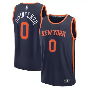 Pratico Duraturo Cool Donte DiVincenzo New York Knicks Fast Break Replica Player Jersey Statement Edition Navy per i Fan Veri