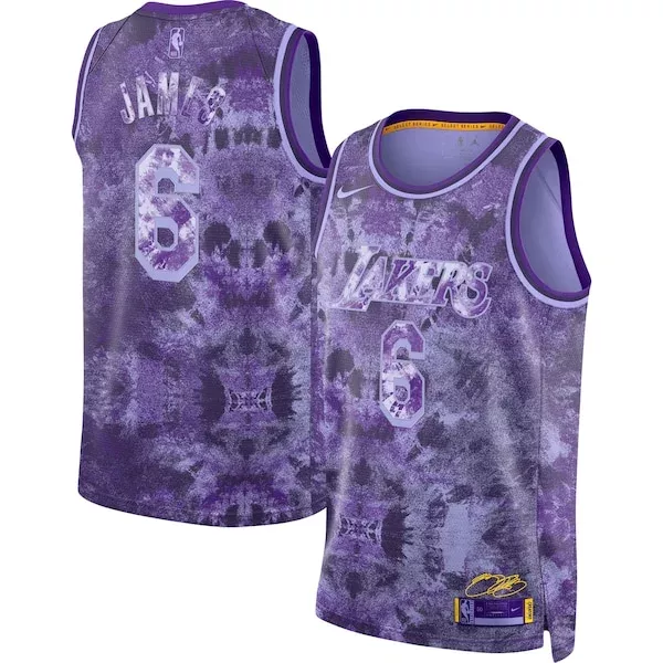 Pratico LeBron James Los Angeles Lakers Nike Unisex Select Series Swingman Jersey Purple per i Fan Veri