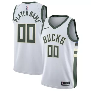 Pratico Lussuoso Magnifico Milwaukee Bucks Nike 2020/21 Swingman Custom Jersey Association Edition White per i Fan Veri