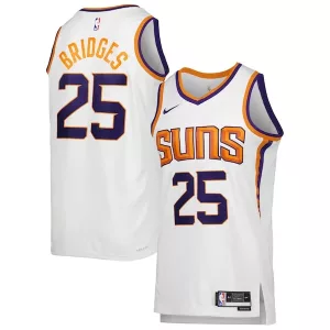 Pratico Mikal Bridges Phoenix Suns Nike Unisex Swingman Jersey Association Edition White/Purple per i Fan Veri