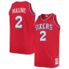 Pratico Moses Malone Philadelphia 76ers 1982/83 Big & Tall Hardwood Classics Swingman Jersey Red per i Fan Veri