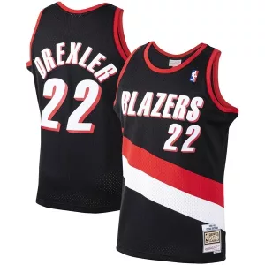 Pratico Ottimo Robusto Clyde Drexler Portland Trail Blazers 1991/92 Hardwood Classics Swingman Jersey Black per i Fan Veri